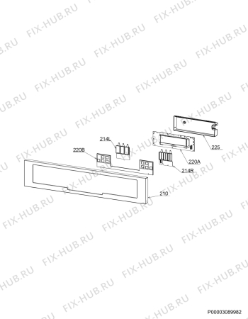 Взрыв-схема плиты (духовки) Electrolux EEC5811FOX - Схема узла Command panel 037